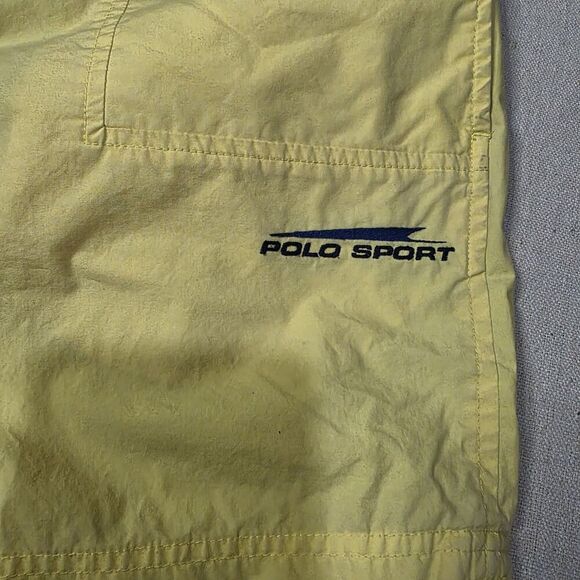 Vintage Y2k Polo Sport Yellow Board Shorts Mens Size Medium 12 Inch Inseam - Picture 3 of 10
